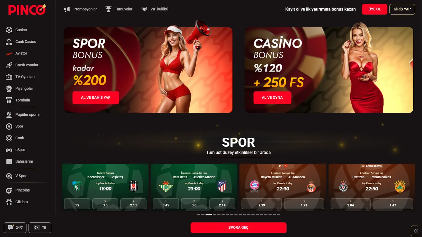Pinco Casino mobil destek hizmetleri