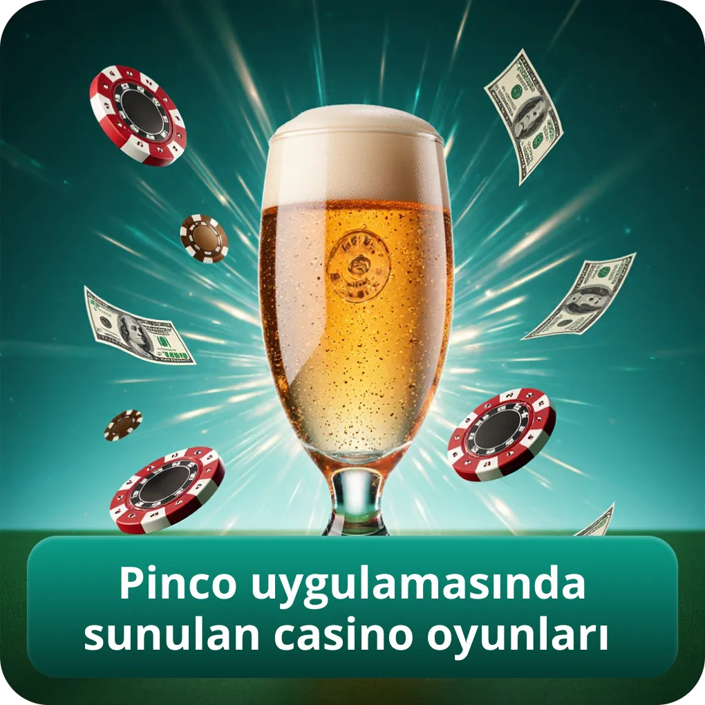 Pinco uygulamasında sunulan casino oyunları